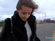 PublicAgent - shy brunette with perfect body has perfect pussy that gets soaked and creamy having public sex with stranger 5/16