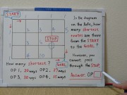 How many shortest routes are there?[JapanMath]