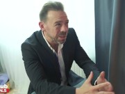 FAKEhub - Ebony Foreign Exchange Student with big ass and hairy pussy in trouble with her teacher 1/16