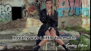 Goddess Renata Fox led you to an abandoned building.Verbal humiliation, licking dirty shoes, smoking