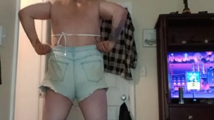 Bikini with under Jean shorts