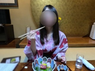 【個人撮影】温泉旅館で可愛い浴衣姿の彼女と朝食前にまったりイチャイチャタイム♡そして濃厚フェラ…/Japanese amateur hentai