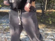 Open pussy pissing in the woods 16/16