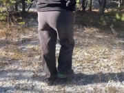 Open pussy pissing in the woods 4/16