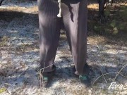 Open pussy pissing in the woods 5/16