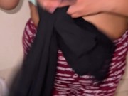 Saudi Beautiful Big Ass & Huge Tits BBW Hot Anippe BraPanty & Hijab Wear & Want Fuck From StepCousin 12/16