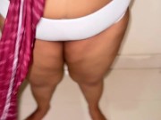 Saudi Beautiful Big Ass & Huge Tits BBW Hot Anippe BraPanty & Hijab Wear & Want Fuck From StepCousin 6/16