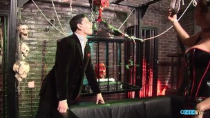 Kinky blonde slut wants two hard cocks at the same time