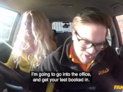 Fake Driving School - Hot Briitsh blonde with large tits sex in a car 3/16