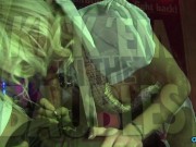 Beautiful blonde hottie gets her mouth and pussy fucked in the bar 5/16