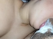 eating dick and not sucking technique to make any dick cum in a few minutes, creampie🍆🥛🥛😵🫦🤤😋