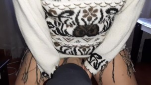 Every morning before going to work my foot fetishist girlfriend rubs against my foot - IkaSmokS