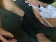 My private sex and inserting my cock into a silicone fuck doll