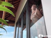 As soon as we got up, she sucked me off and I fucked her. 7/16