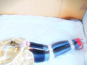 Selfbondage practice - comfy hogtie