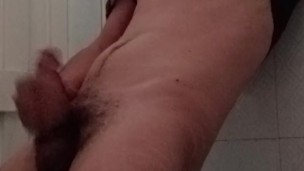 A public bathroom pull