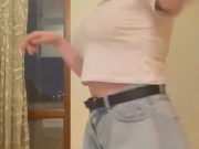 Sexy college girl with big tits.