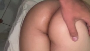 I gave my ass to my stepbrother until he came inside anal cum