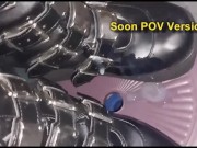 Bootjob + goth platform boots = Cumshot 16/16