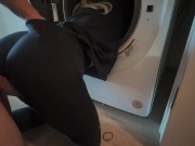 Beautiful stepsister with a perfect body got stuck in a washing machine. Fucked her