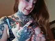 British Alternative Tattood Girl - Huge Cock Blowjob - YourFaveCumSlut AKA Goddess Meg