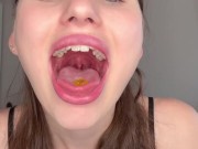 giantess likes to swallow those gummy bears