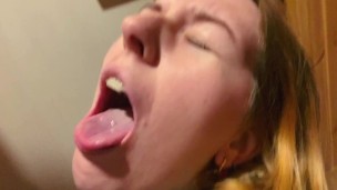 Met on the street and fucked a blonde with a big ass at home