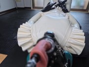 [latex] White rubber doll elevated deep throat blow job💜 - Screenshot 1 of 16 - HD