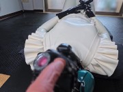 [latex] White rubber doll elevated deep throat blow job💜 - Screenshot 16 of 16 - HD