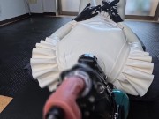 [latex] White rubber doll elevated deep throat blow job💜 - Screenshot 7 of 16 - Latex