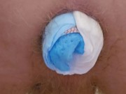 Pushing 2 rolled diapers out 12/16