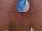 Pushing 2 rolled diapers out 4/16