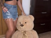 DOMINATRIX😈 Playing With My Teddy Bear😏