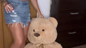 DOMINATRIX😈 Playing With My Teddy Bear😏