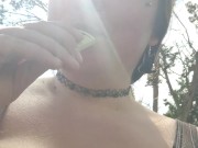 Quick hit during public walk - Screenshot 4 of 16 - Smoking Fetish