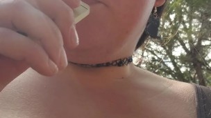 Quick hit during public walk