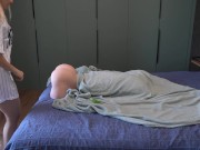 She pretended to be a sex doll. Stepbrother accidentally fucked Stepsister 3/16