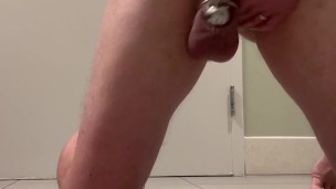 Locked in chastity, had to cum with prostrate massage!