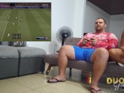 He loses his bet on FIFA and swallows all my cum 1/16