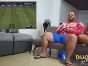 He loses his bet on FIFA and swallows all my cum 4/16