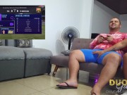 He loses his bet on FIFA and swallows all my cum 5/16