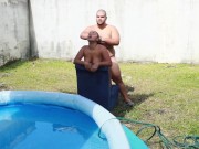 Unfaithful wife fucks her neighbor while her husband works