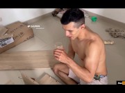 Neighbor calls me to help her at home she can't pay me so I fucked her hard 3/16