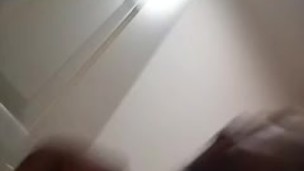 Head on the toilet