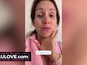 Big boobs babe stuffing panties closeups, panty fetish cameltoe wedgie, gentle femdom cuckolding dirty talk - Lelu Love 5/16