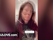 Big boobs babe stuffing panties closeups, panty fetish cameltoe wedgie, gentle femdom cuckolding dirty talk - Lelu Love 6/16