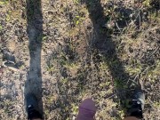 Pissing outdoors