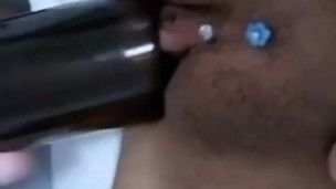 Pussy bottle insertion