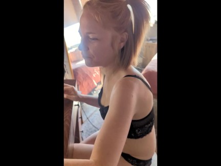DumbRedheadBitch Gets Her Ass Filled With Cum