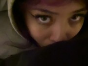 Gray Hoodie On While I Suck My Boyfriends HUGE Cock :3